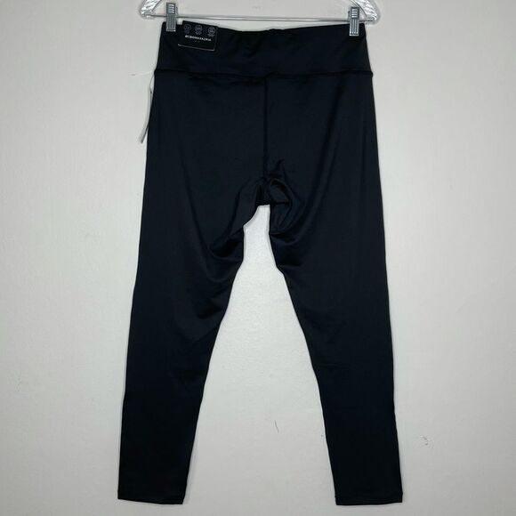 BCBGMaxAriza Black‎ Rainbow-Accent Active Workout Gym Running Leggings NEW NWT - Picture 8 of 8